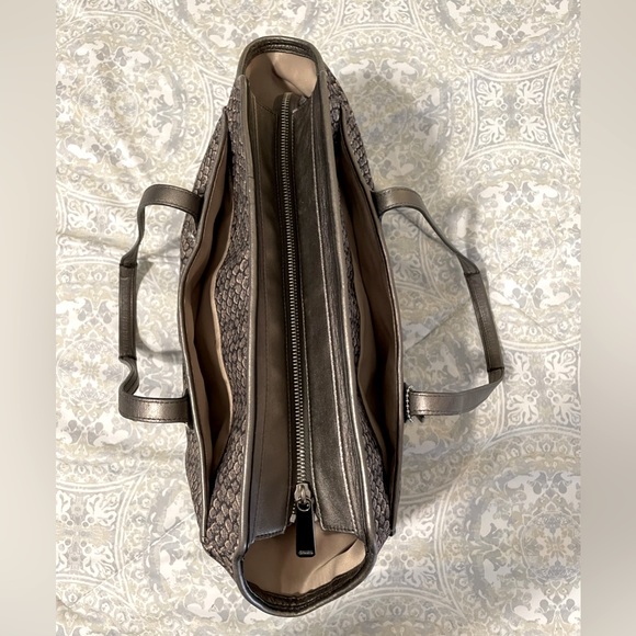 Coach Alexis Snake Print Carryall Tote - Picture 5 of 12